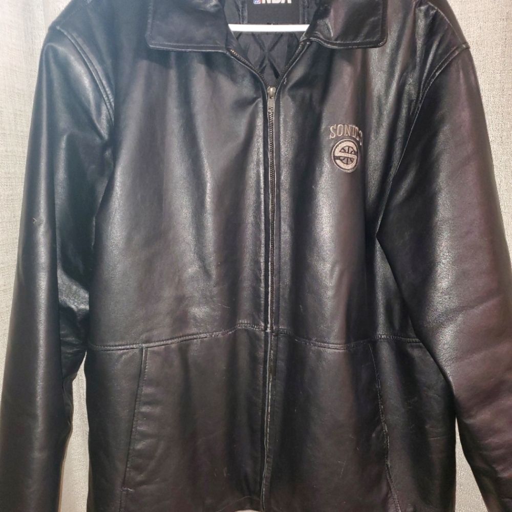 NBA Seattle Sonics Leather Jacket